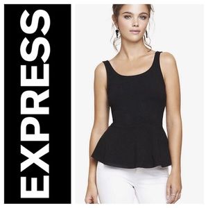 Express Peplum Zip Up Top